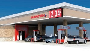 Proposed rendering of new gas station in Highland Village.  The  revised plans will change slightly and there will be less red around the doors, according to city officials.