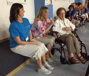 Erna Olsen was honored by students and staff at Old Settlers Elementary in Flower Mound.