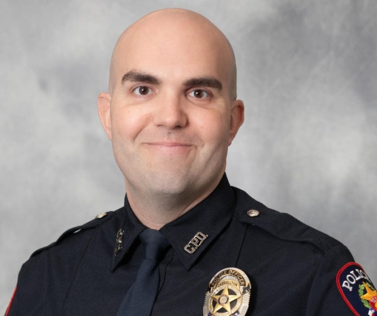 Local police departments honor Carrollton officer killed in crash