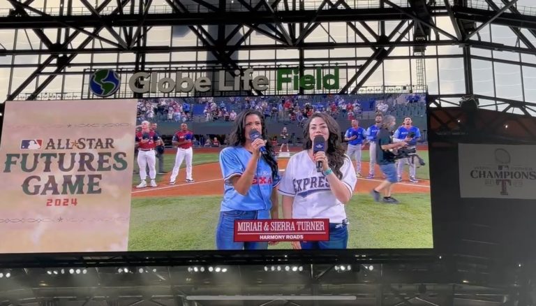 Sisters from Flower Mound perform national anthem at MLB All-Star Futures game