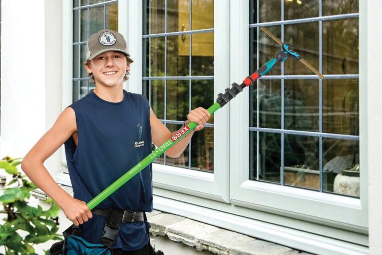 Young entrepreneur shines bright with window cleaning business