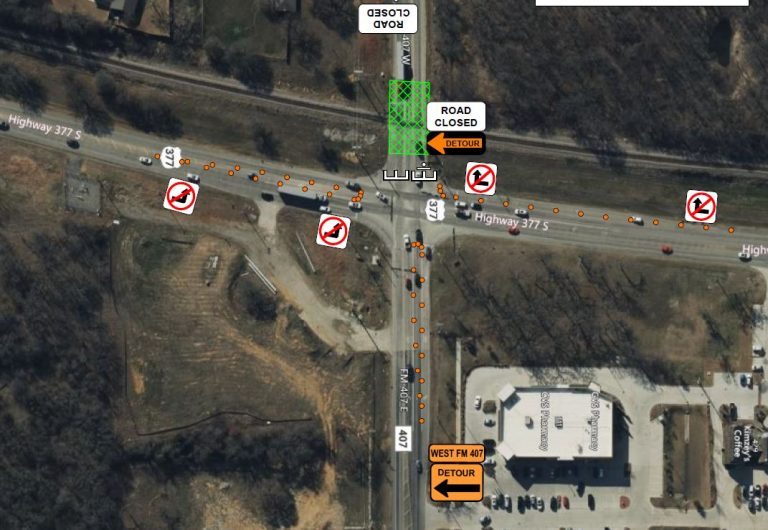 Railroad crossing closure planned for FM 407 in Argyle